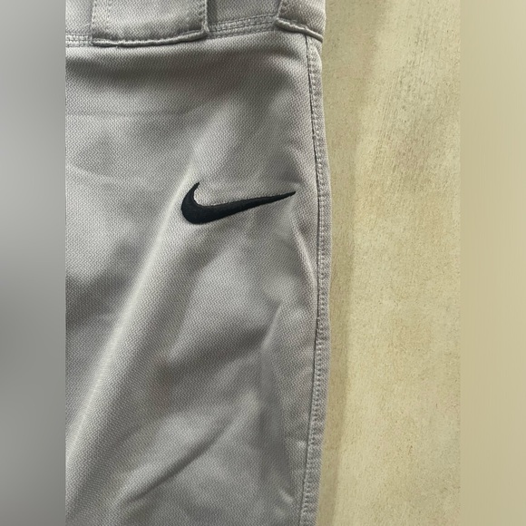 Youth Kids Nike Grey Baseball Pants Medium & Black Nike Belt - Picture 2 of 4